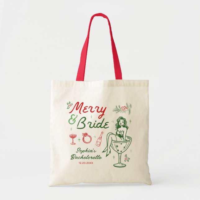 Sac fourre-tout Merry And Bride Noël Bachelorette (Devant)