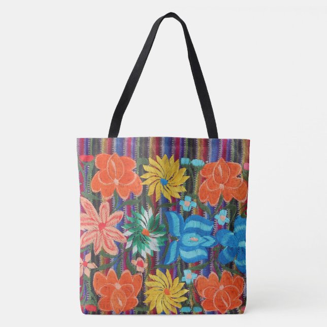 Sac fourre-tout mexicain à conception de broderie (Devant)