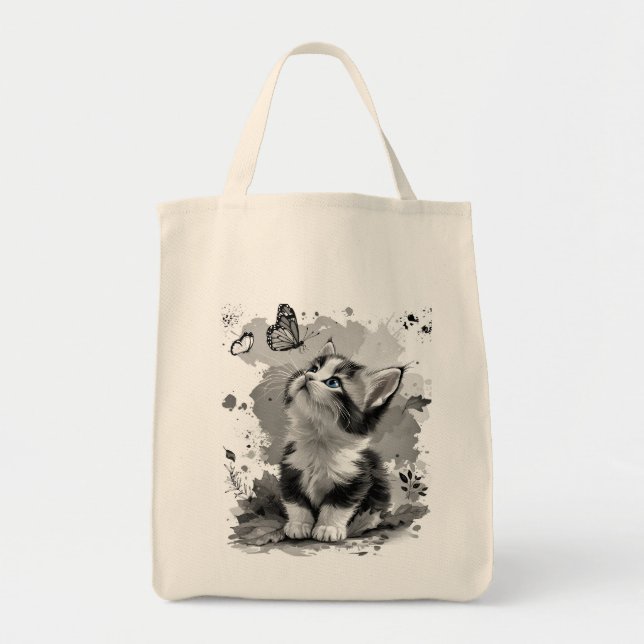 Sac fourre-tout Miau Chat Mignon (Devant)