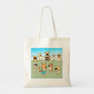Sac fourre-tout mignon à règle de chiens