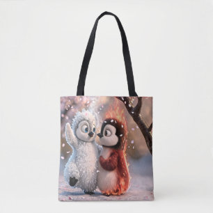 Sac fourre-tout mignon Amber & Frosty pingouin