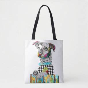 Sac fourre-tout mignon et coloré à pitbull