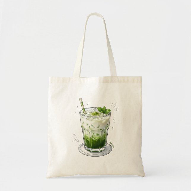 Sac fourre-tout mignon Matcha Latte (Devant)