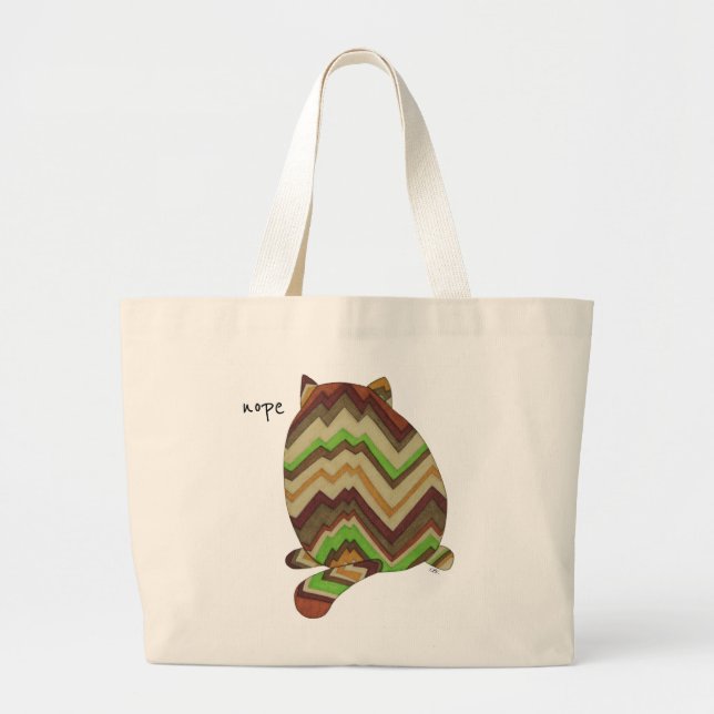 Sac fourre-tout mignon - Nope Chat gras (Devant)
