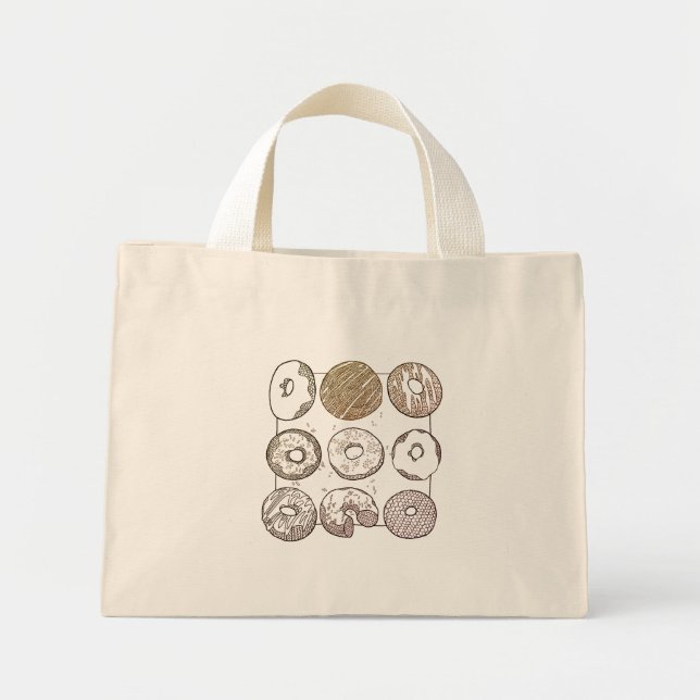 Sac fourre-tout mini Donuts tricotés (Devant)