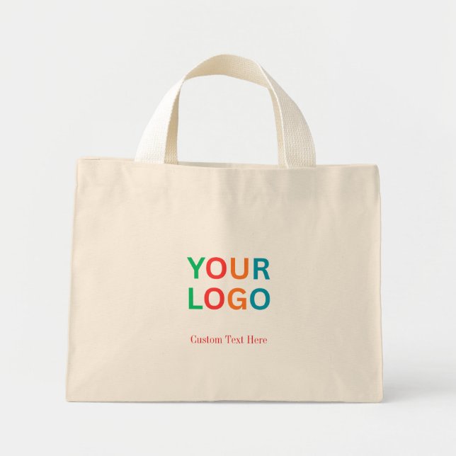 Sac fourre-tout mini élégant avec logo et nom pers (Devant)