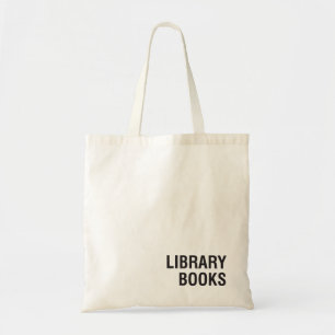 Sac fourre-tout minimaliste de livres de bibliothè