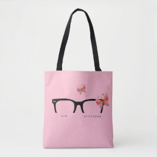 Sac fourre-tout minimaliste en verre oculaire rose