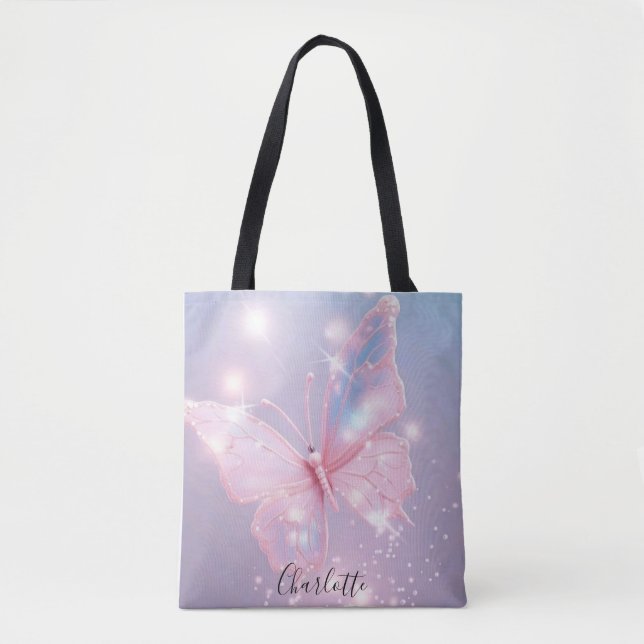 Sac fourre-tout minimaliste Pastel Butterfly (Devant)