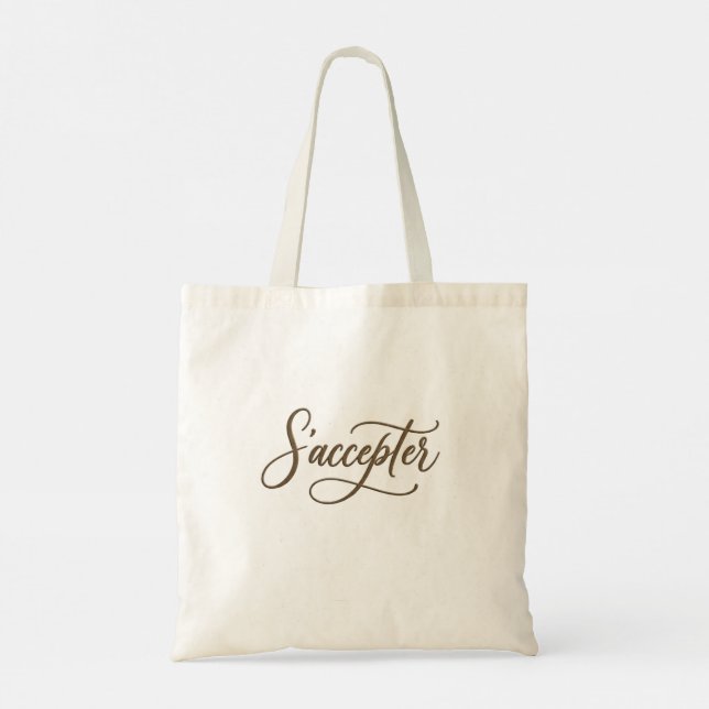 Sac fourre-tout minimaliste "S'accepter" (Dos)