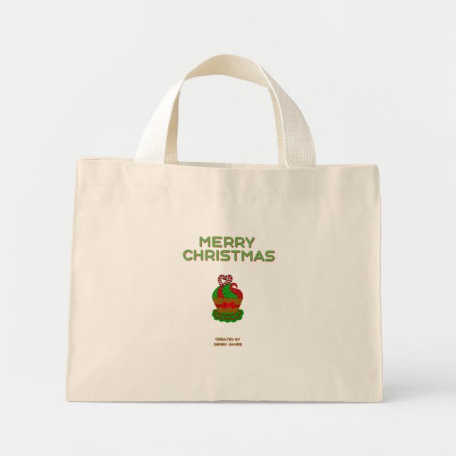 Sac fourre-tout minuscule de Noël Cupcake (Devant)