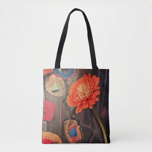 Sac fourre-tout moderne à flower power (Devant)
