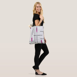 Sac fourre-tout moderne abstrait noir aux accents