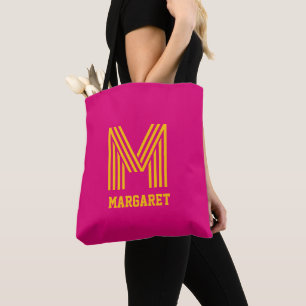 Sac fourre-tout moderne et élégant au monogramme e