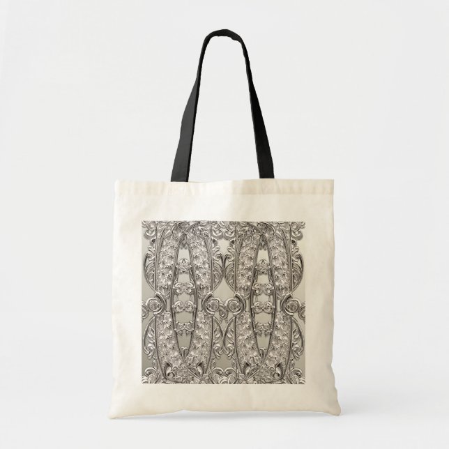 Sac fourre-tout moderne orné d'argent (Devant)