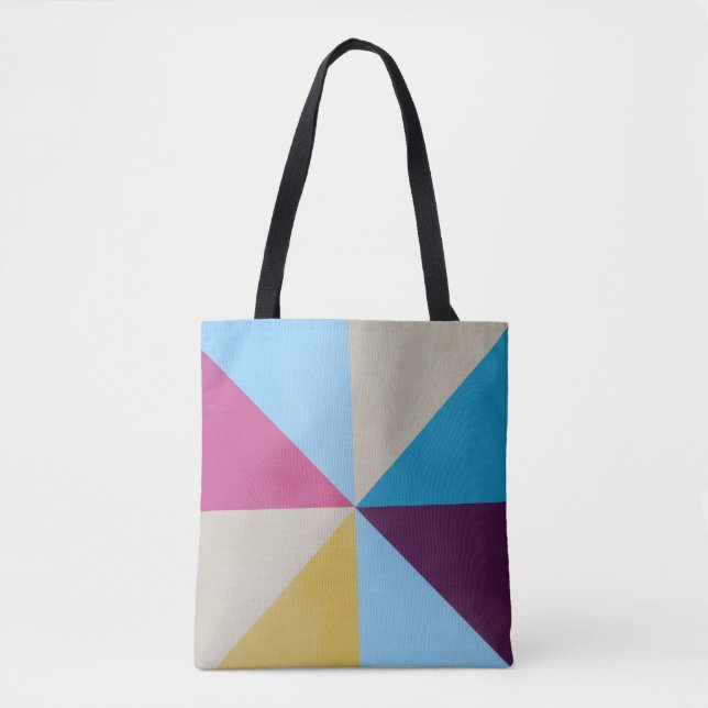Sac fourre-tout moderne Pastel Color Block (Devant)