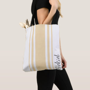 Sac fourre-tout monogramme à rayures minimalistes