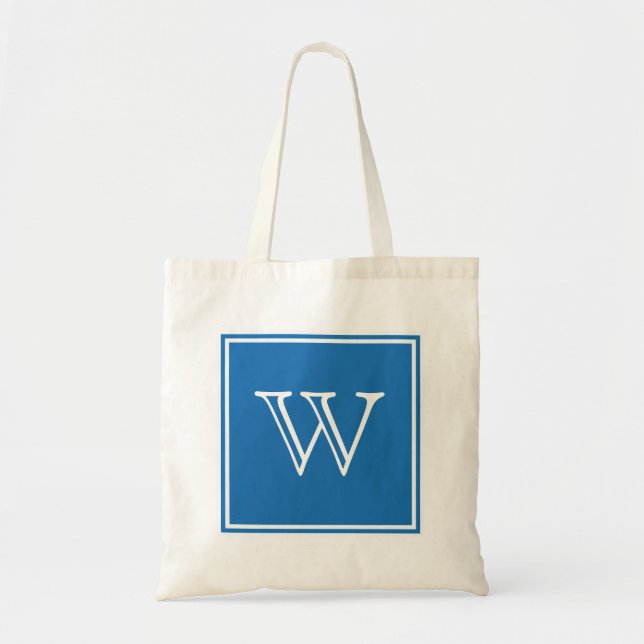 Sac fourre-tout Monogramme Carré bleu (Devant)