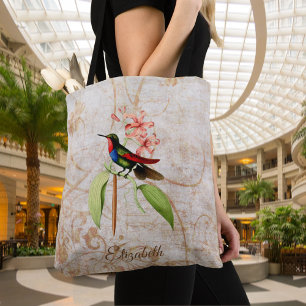 Sac fourre-tout Monogramme Colorful Hummingbird