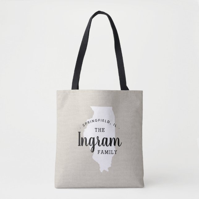 Sac fourre-tout monogramme de la famille de l'Illi (Devant)