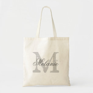 Sac fourre-tout monogramme de nom personnalisé   