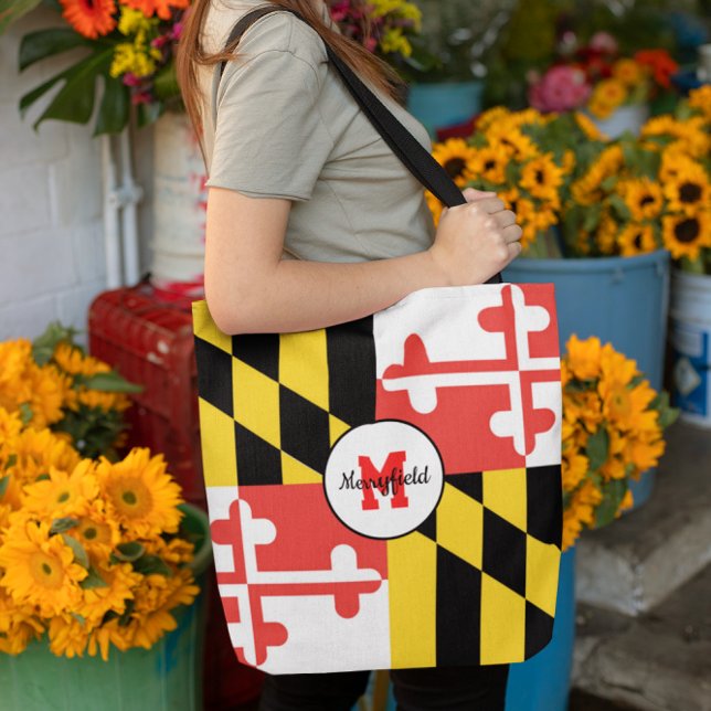 Sac fourre-tout monogramme du drapeau du Maryland (Créateur téléchargé)