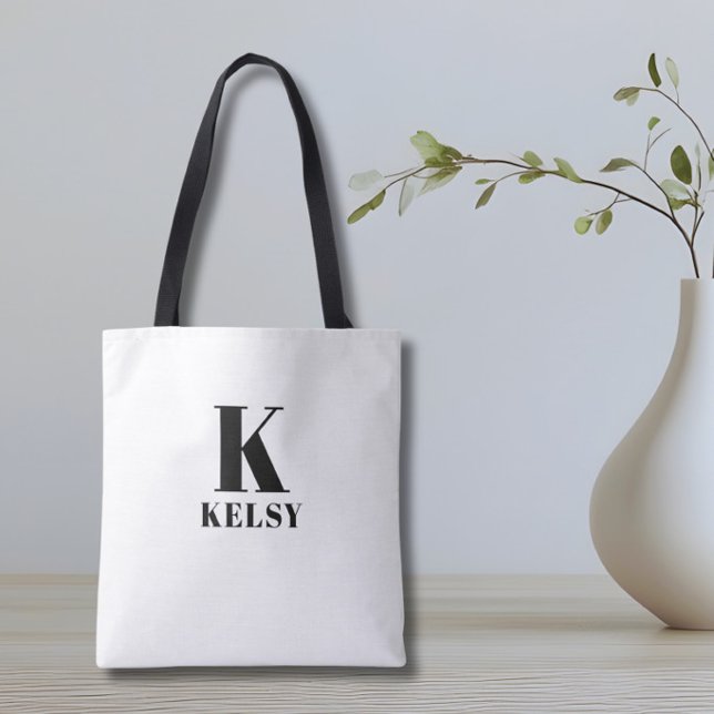 Sac fourre-tout monogramme et nom (Créateur téléchargé)