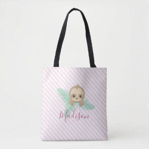 Sac fourre-tout Monogramme mignon rose bébé