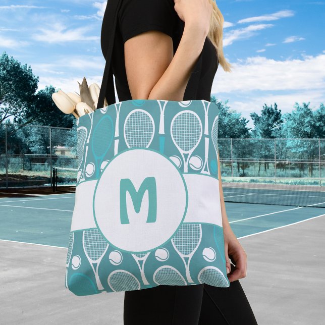 Sac fourre-tout Monogramme Motif Blue Tennis Racke (Créateur téléchargé)