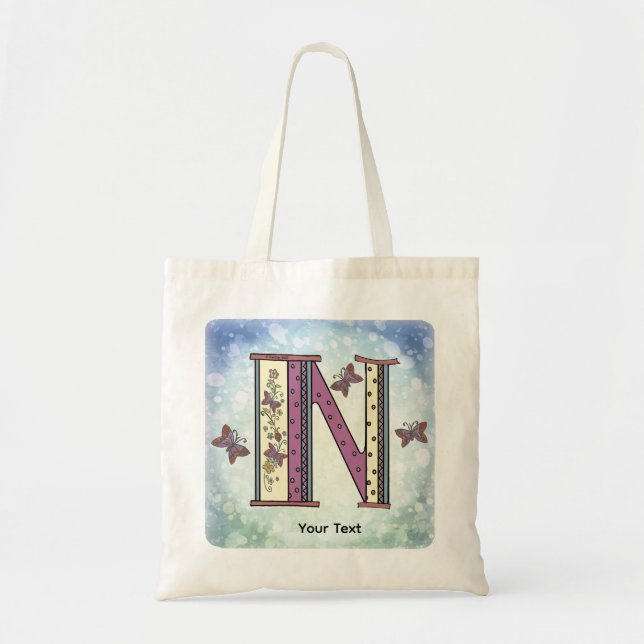 Sac fourre-tout Monogramme N floral (Devant)