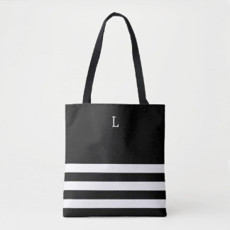 Sac fourre-tout Monogramme noir et blanc chic