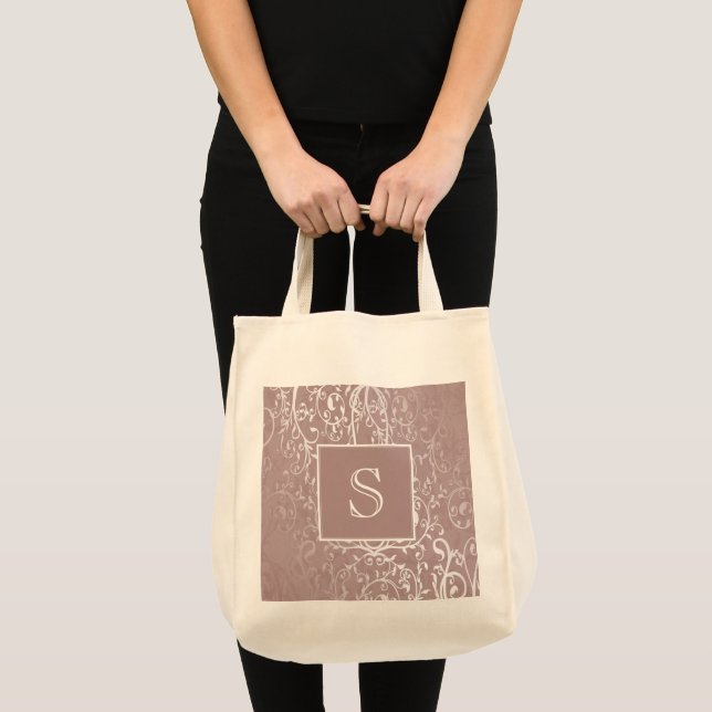 Sac fourre-tout Monogramme rose Élégant (Devant (produit))