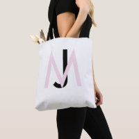 Sac fourre-tout Monogramme rose et noir