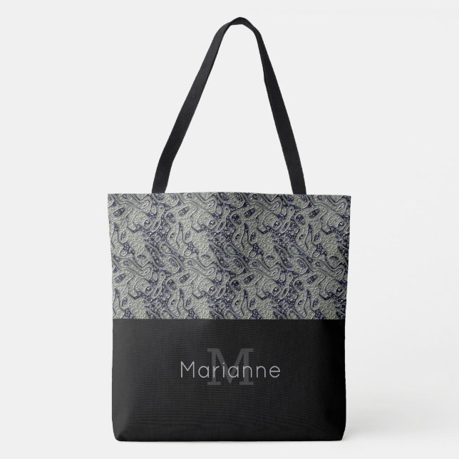 Sac fourre-tout monogramme texturé élégant (Devant)