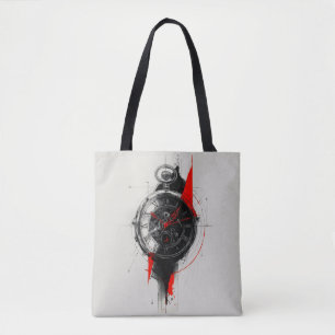Sac fourre-tout montre de poche Trash Polka abstra