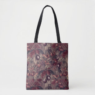 Sac fourre-tout Moody Plum & Fig Leaves Floral a