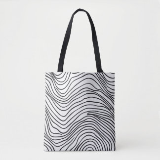 Sac fourre-tout Motif Abstrait noir et blanc