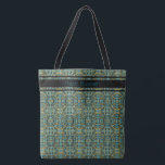 Sac fourre-tout Motif bleu Peacock moderne<br><div class="desc">Elégant et moderne bleu paon avec sac fourre-tout de couleur jaune moutarde qui peut être personnalisé.</div>