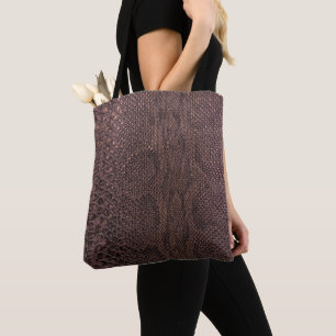 Sac fourre-tout Motif Brown moderne Snakeskin
