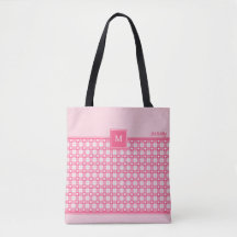 Sac fourre-tout Motif Carré Monogramme