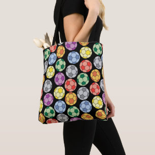 Sac fourre-tout Motif de football coloré