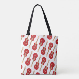 Sac fourre-tout Motif de guitare rouge