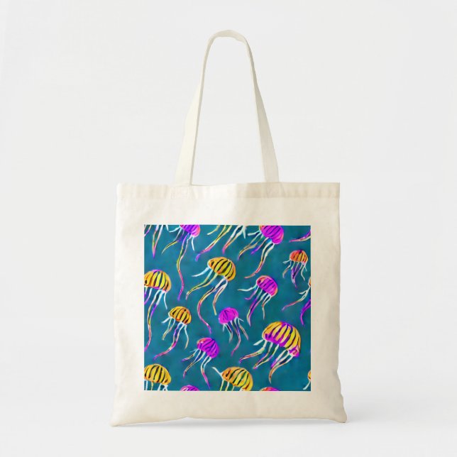 Sac fourre-tout Motif de méduses (Devant)