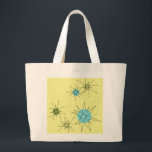 Sac fourre-tout Motif de Starburst atomique jaune<br><div class="desc">Ce sac fourre-tout de motif Yellow Iconic Atomic Starbursts présente des étoiles atomiques emblématiques. C'est vrai ! L'ancienne école, de couleur jaune arrière - plan avec des taches d'or est la toile de fond parfaite pour le céleri turquoise, apaisant, et les cercles kitsch vert poire. Les taches de couleur sont...</div>
