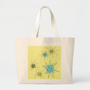 Sac fourre-tout Motif de Starburst atomique jaune