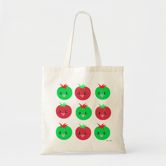 Sac fourre-tout Motif de tomate Kawaii (Devant)