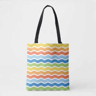 Sac fourre-tout Motif des vagues colorées