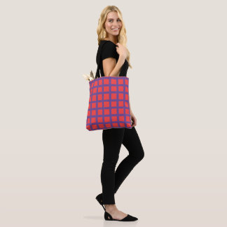 Sac fourre-tout Motif Grunge Rouge Et Violet À Che