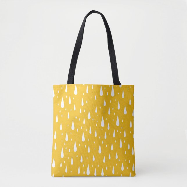 Sac fourre-tout Motif Jaune Raindrop (Devant)