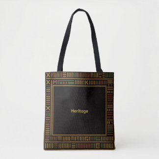 Sac fourre-tout Motif Kente Gold Africain